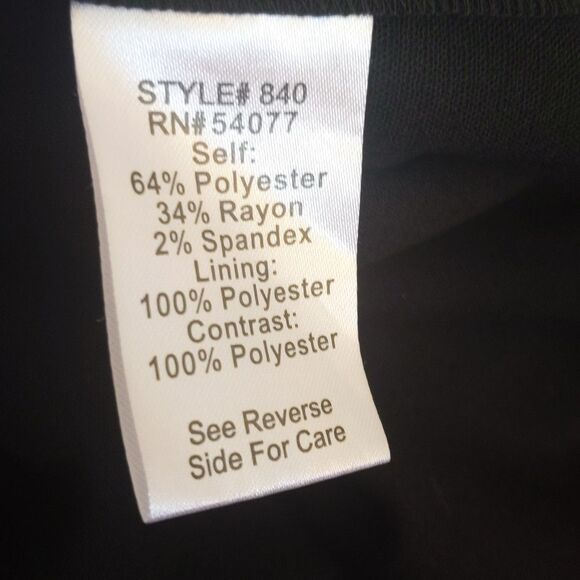 CAbi style #840 Perfectly Chic Little Black Dress, poly/rayon/spandex 12 - Picture 5 of 7